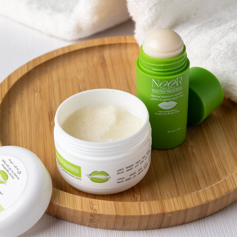 مجموعة عناية الشفاه بفيتامين هـ