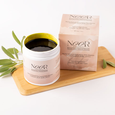 حنة الآس وأوراق الزيتون بالفيتامينات ( حنة معجونة مركزة بالفيتامينات )