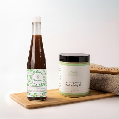 مجموعة زبدة الشعر مع زيت الشعر الهندي