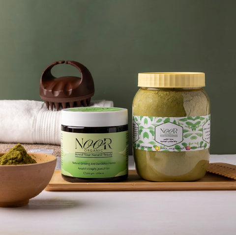 عرض توفيري مجموعة الحنة المركزة بالفيتامينات + حنة بالأعشاب الهندية